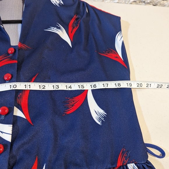 Vintage Summer Red, White, & Blue Dress Unbranded Fits Modern L - Picture 5 of 8